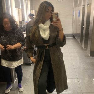 Long winter trench coat